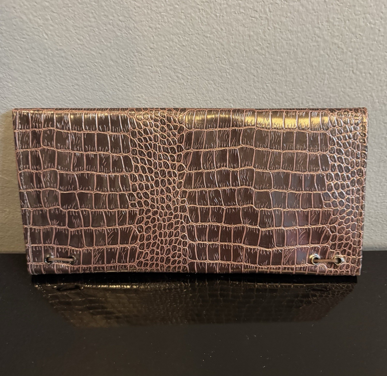 NEW VTG State Farm Vinyl Alligator Style Organizer Folio Document Clutch Retro
