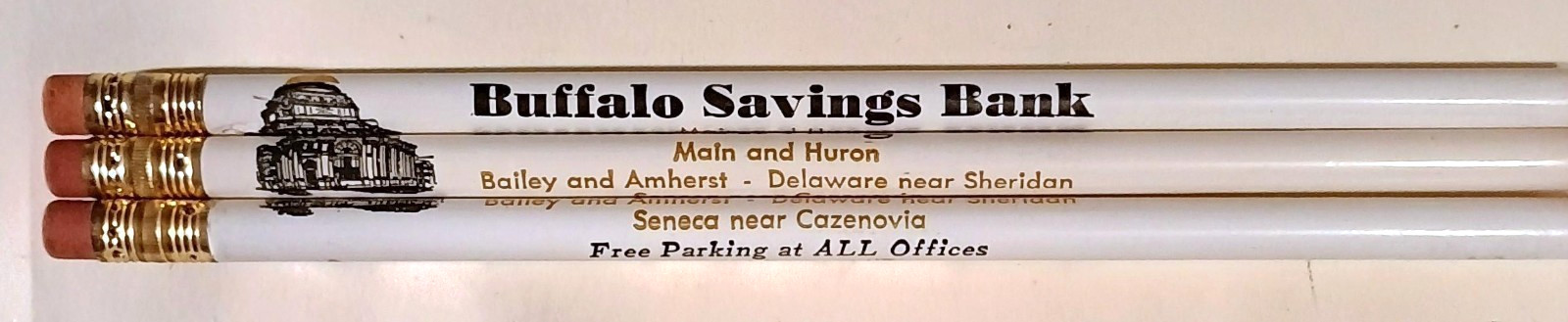Lot of 4 Vintage Buffalo Savings Bank Unsharpened New Pencils Buffalo NY