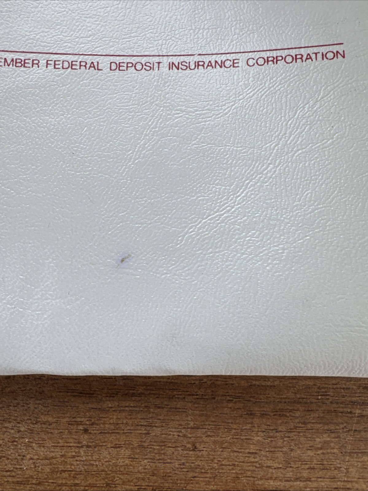 Vintage SunWest Bank White Vinyl Zipper Closure Deposit Bag 5.5″ x 10.5″ B