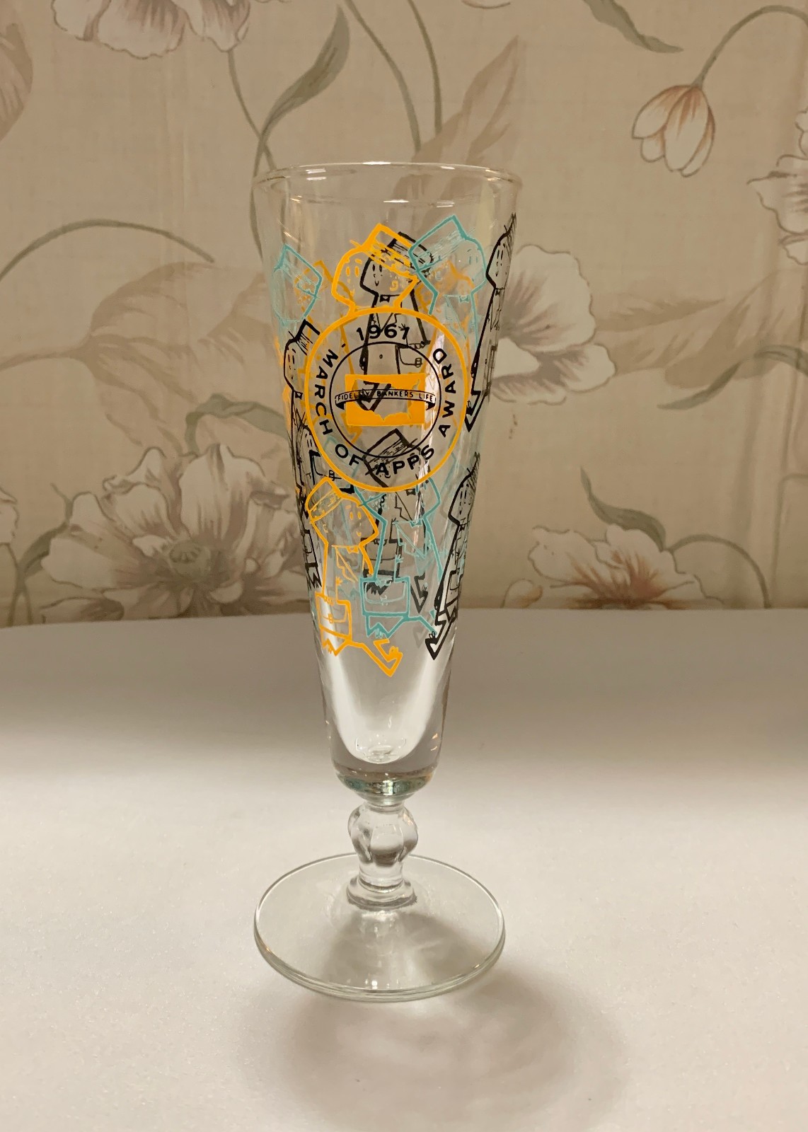 Fidelity Bankers Life “MARCH OF APPS AWARD 1961” Pilsner Glass Service Award