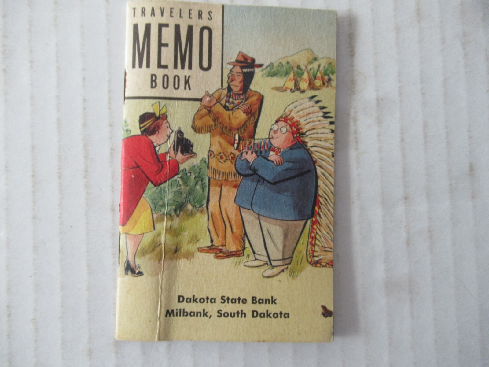Travelers Memo Book Dakota State Bank Milbank, SD 1950 1951