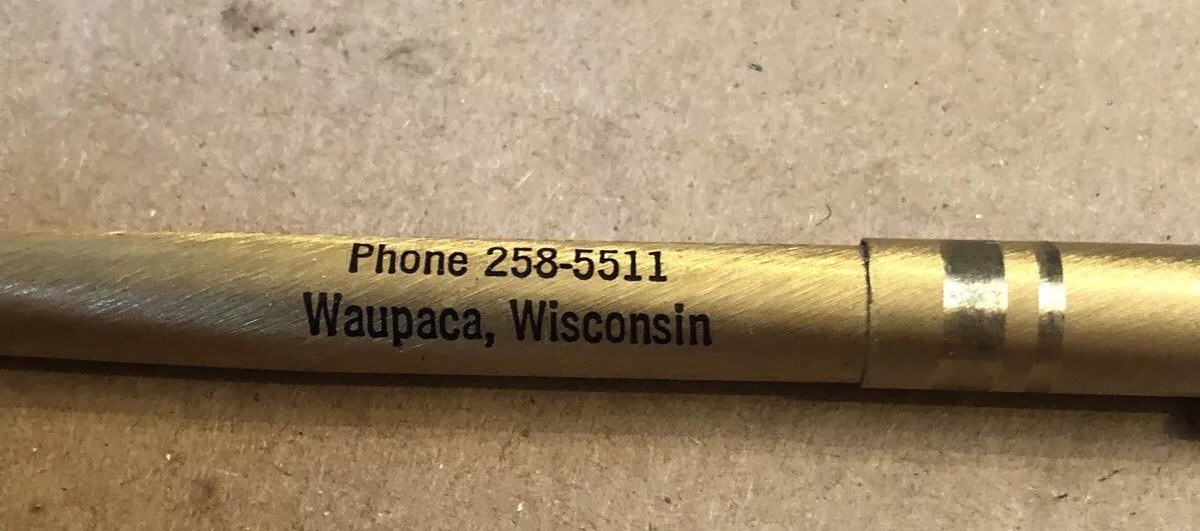 Vintage 1970s First National Bank Of Waupaca, Wisconsin Pen