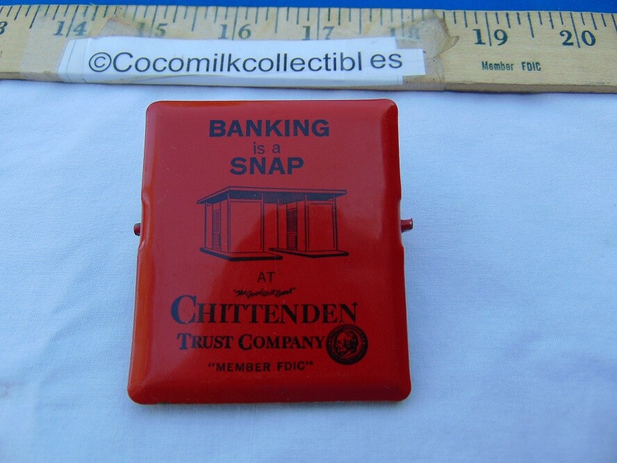 Vintage 1950s Metal Paper Clip Chittenden Trust Co Burlington VT Banking is Snap