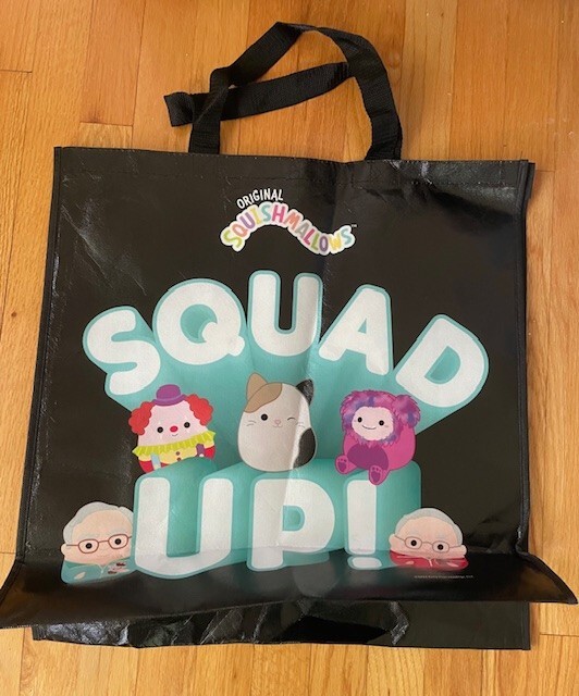 Squad Up Berkshire Hathaway Squishmallows Large 19 in Black Tote Bag 2024