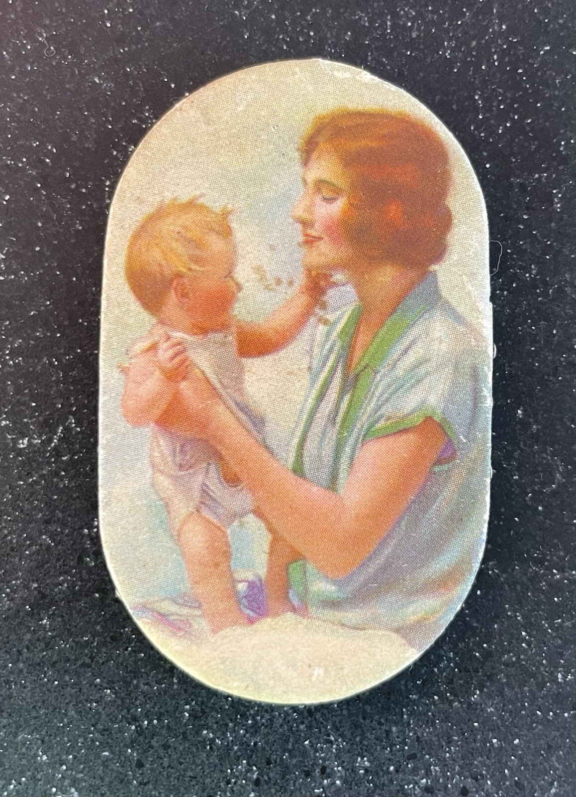 Vintage Prudential Insurance Cardboard Pin Cushion | Mother & Child | Advertise