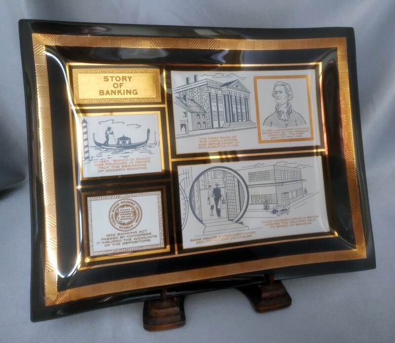 CCNB Cumberland Co. National Bank Smoky Glass Promotional Trinket Dish (Banking)