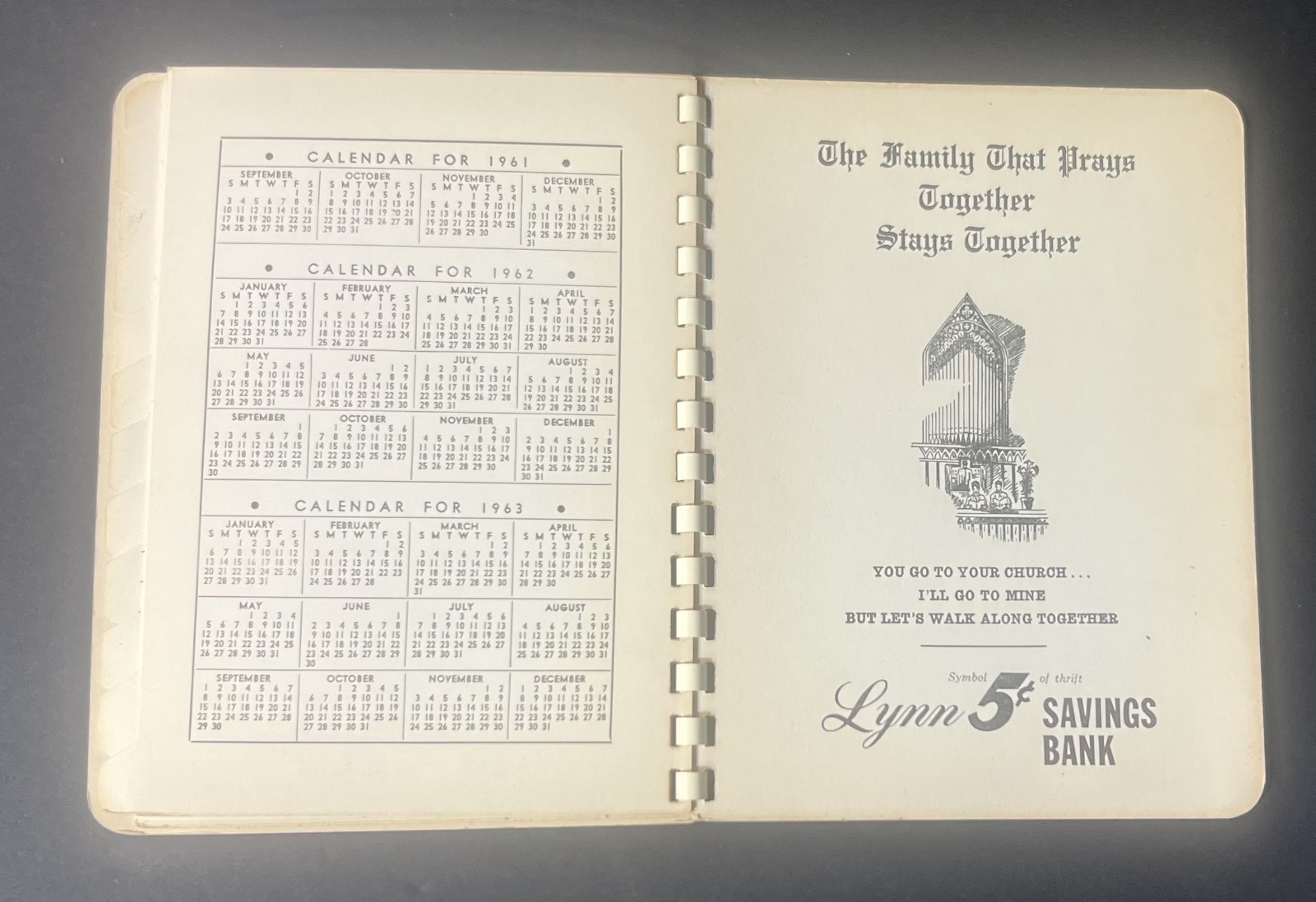 Lynn 5¢ Savings Bank Personal Directory 1961 (Hotel Edison, Sheldon Pharmacy)