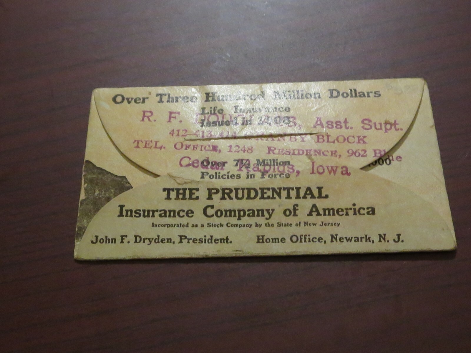 Prudential Insurance Company – Sewing Kit- 1909 #1