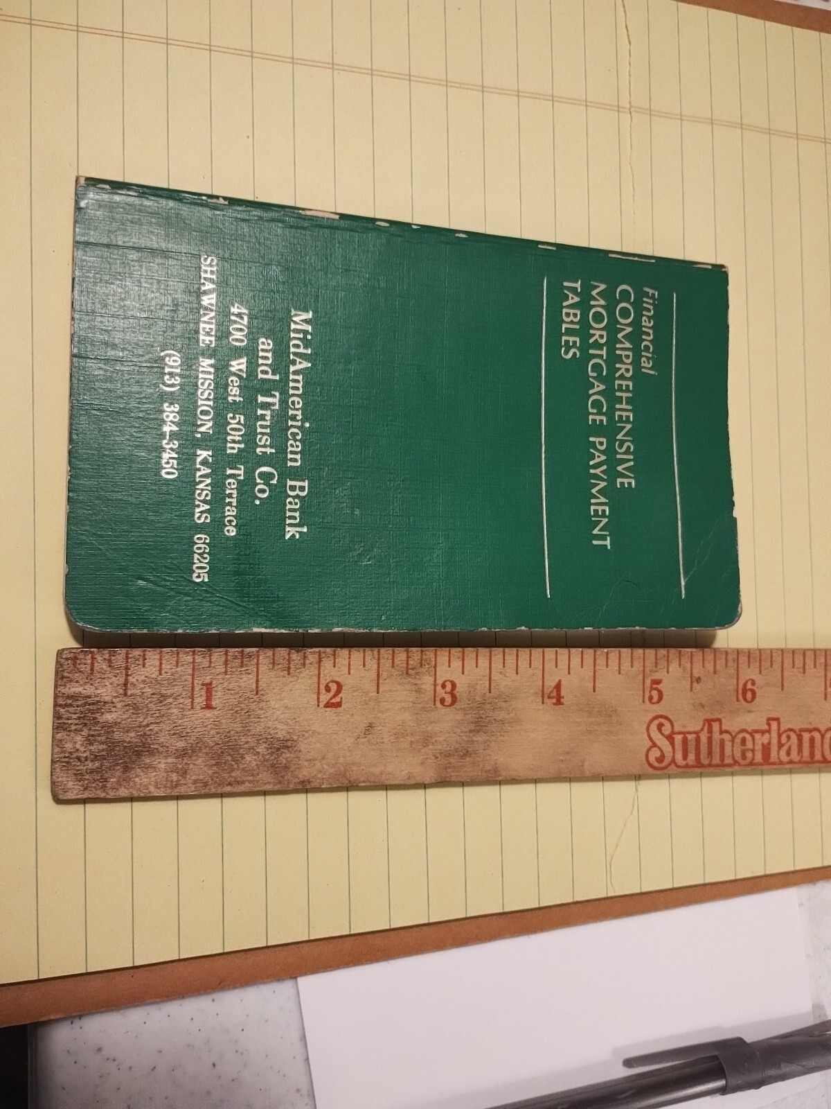Pocket-sized Financial Comprehensive Mortgage Payment Tables (1983)