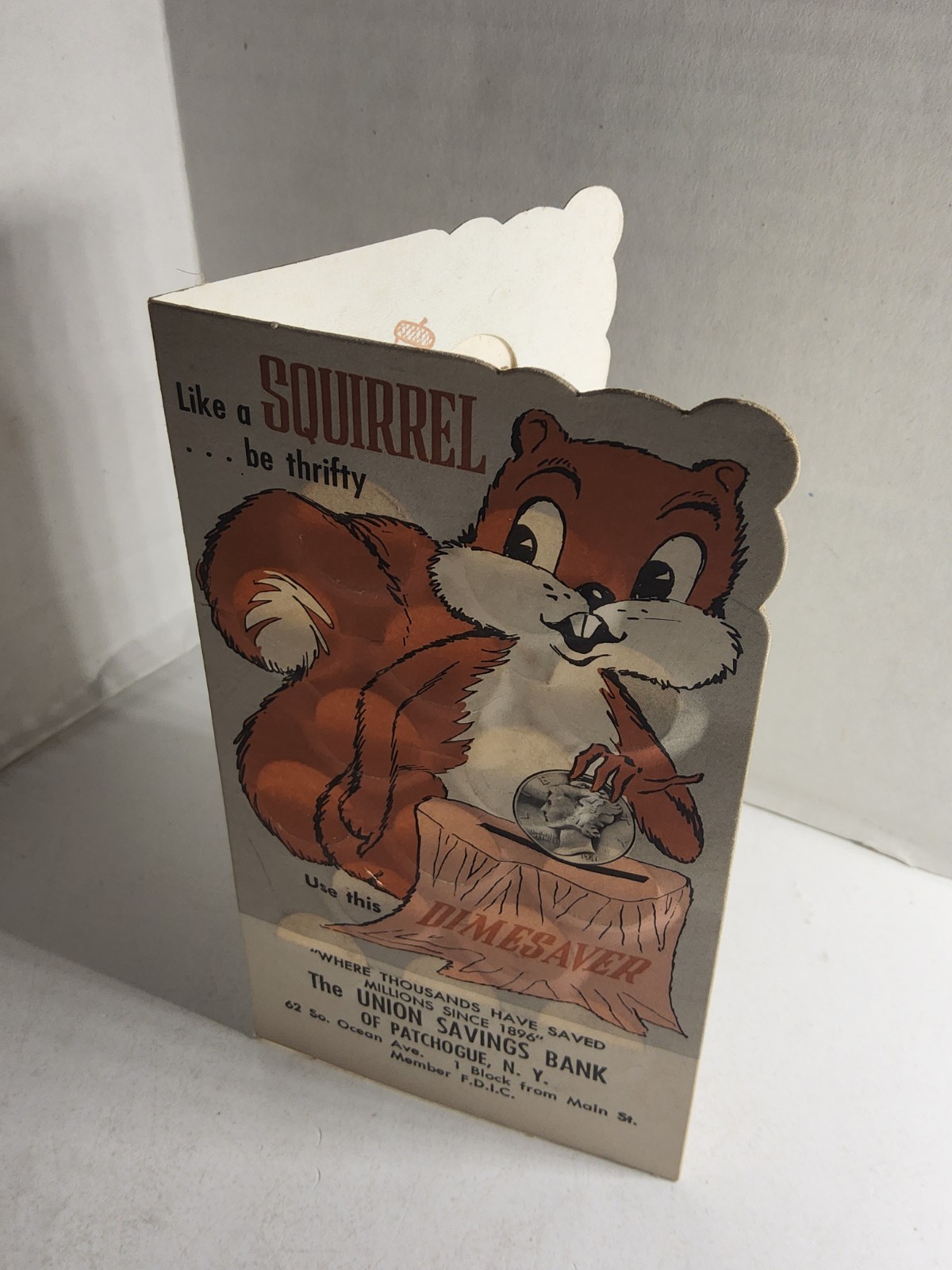 Vintage Like A Squirrel Dimesaver – The Union Savings Bank of Patchogue N.Y.