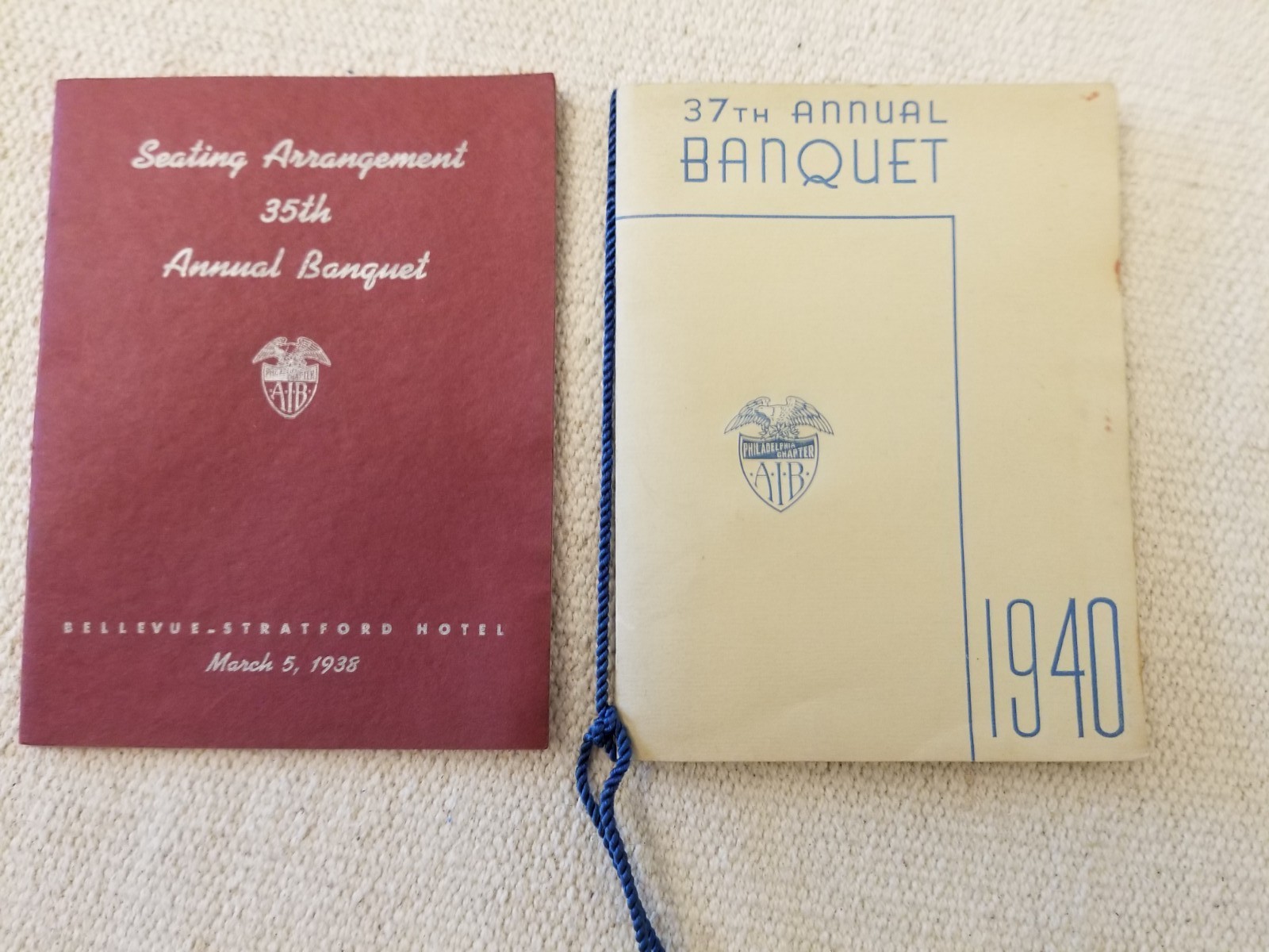 Philadelphia American Institute Of Banking Banguet 1938 & 1940