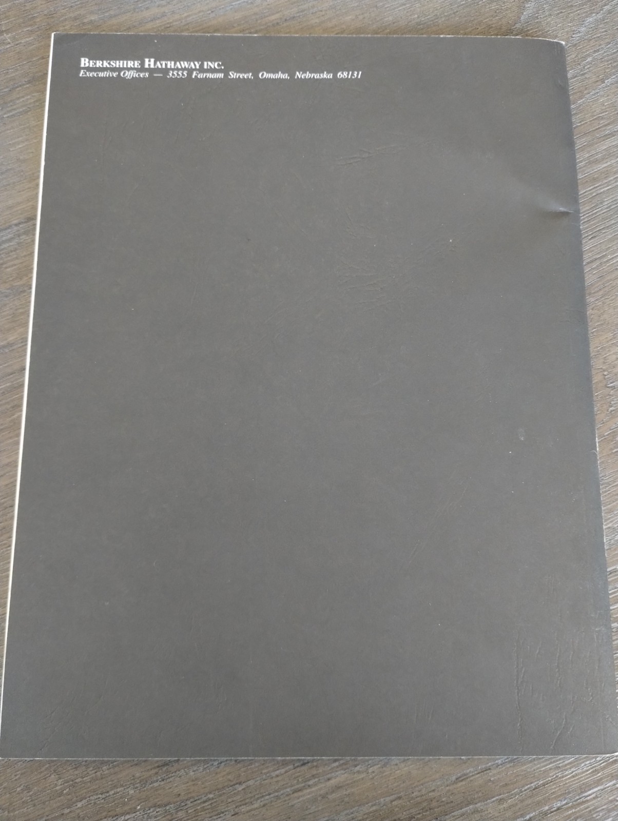 Berkshire Hathaway Inc. – 2011 Annual Report – **Read Description**