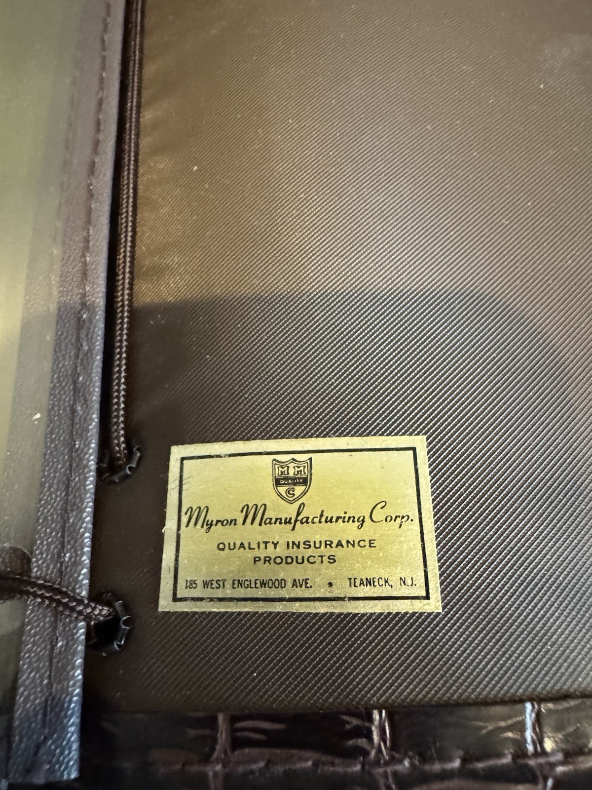 NEW VTG State Farm Vinyl Alligator Style Organizer Folio Document Clutch Retro