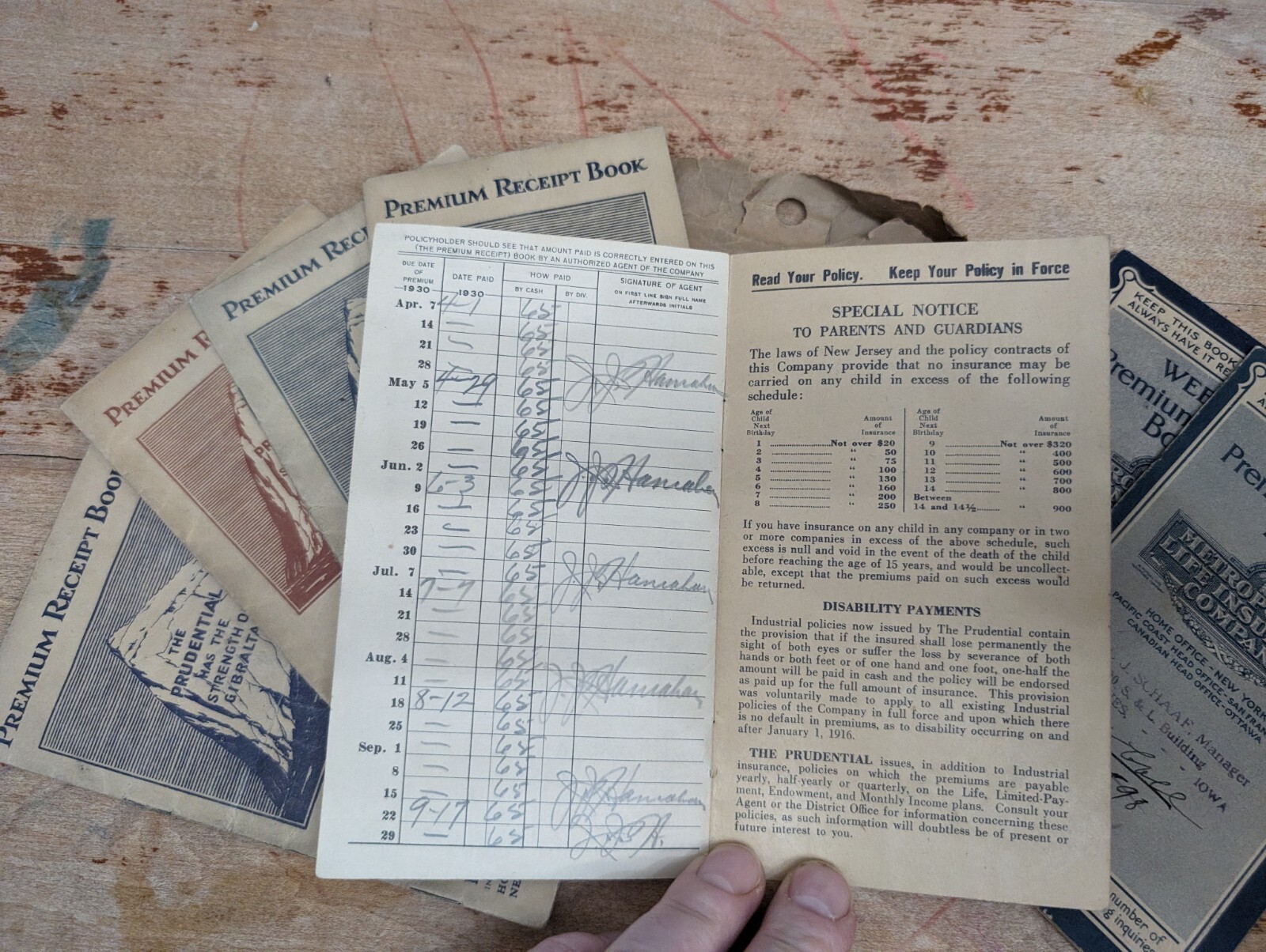 VTG Prudential Insurance Pocket Premium Books 5 With Cover 1920s 2 Metropolitan
