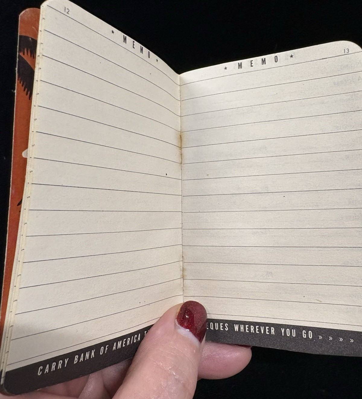 VTG 1946 Seymour Indiana Seymour National Bank Of America Traveler’s Memo Book