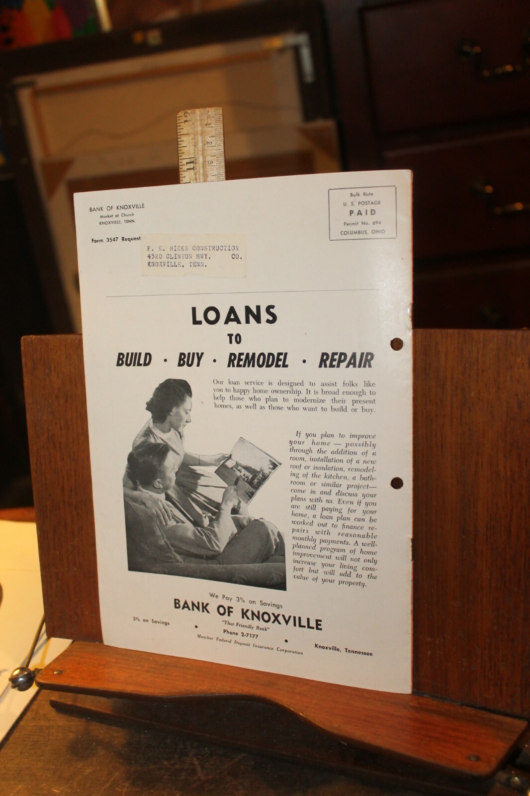 Vintage Bank of Knoxville Magazine Ideas For Better Living May 1958