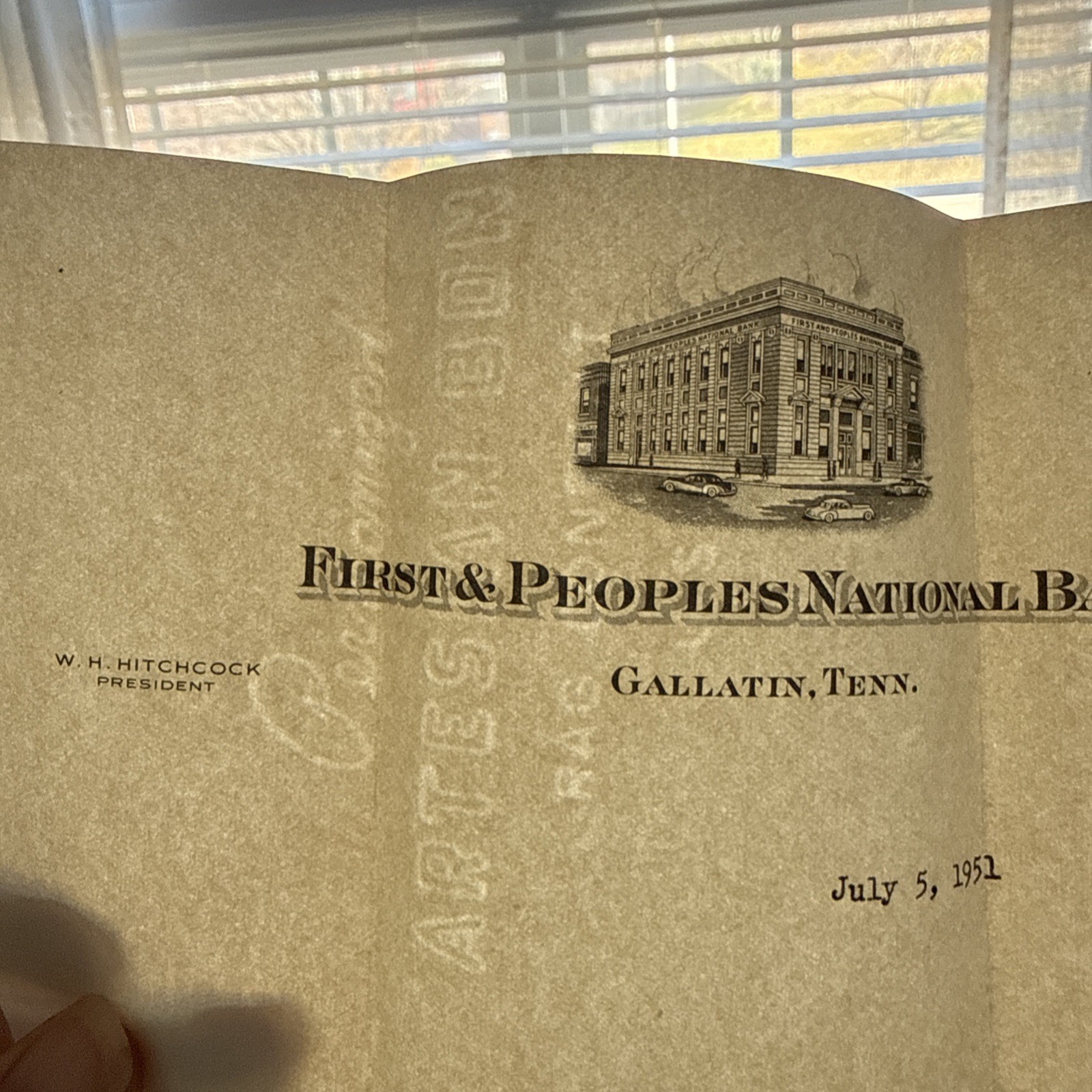 1940’s First National Bank Gallatin TN Savings Passport Blank Check envelopes