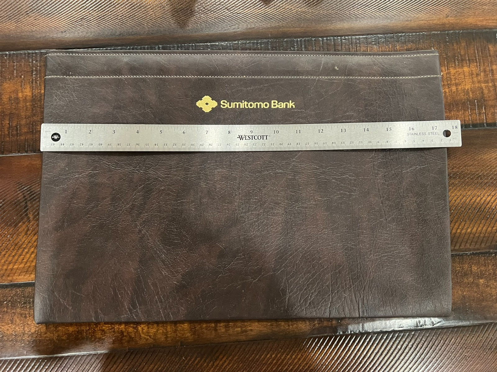 NEW / UNUSED VINTAGE Sumitomo Bank Faux Vinyl Document Pouch 11-1/2″ x 17-1/2″
