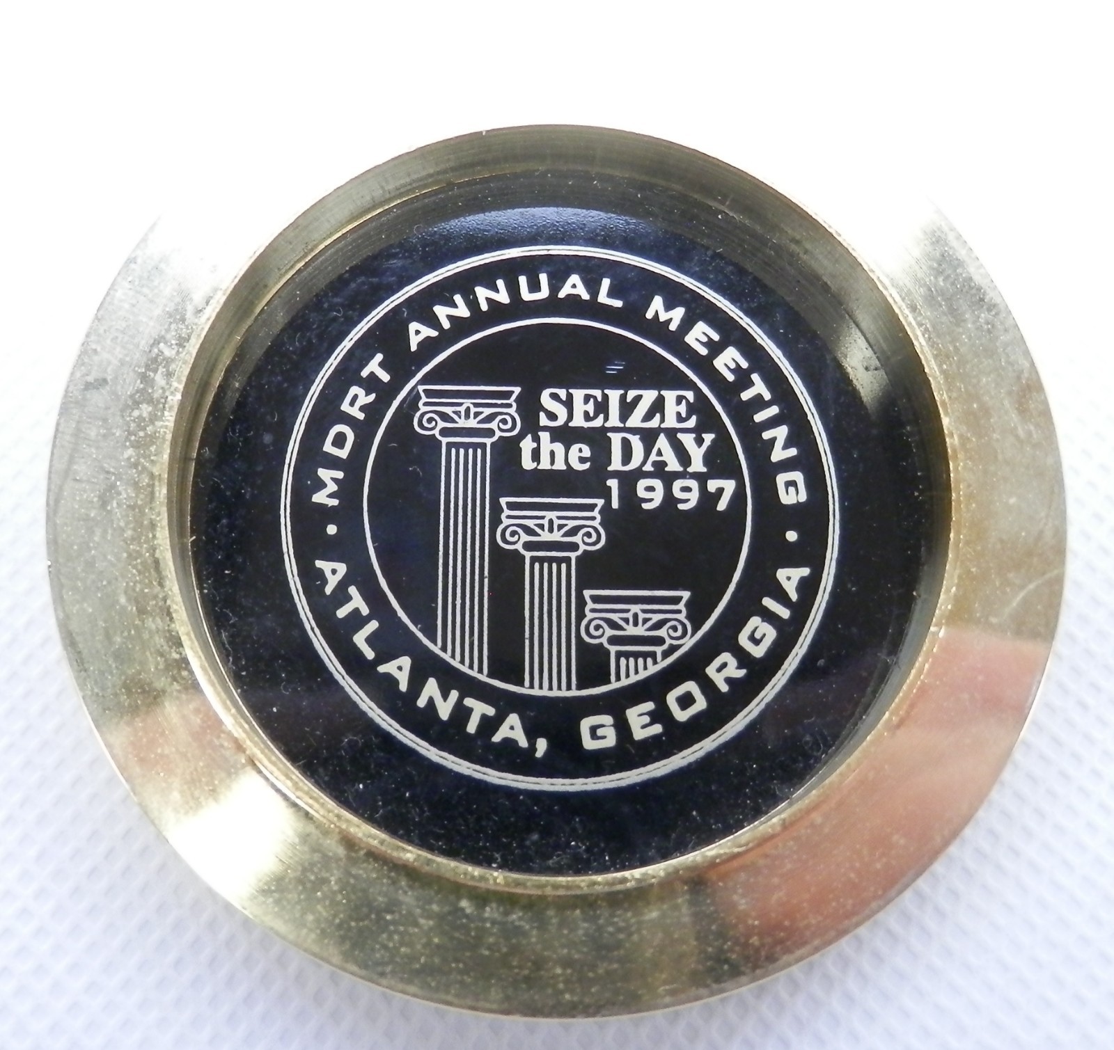 Million Dollar Round Table MDRT Paperweight Seize The Day 1997 Annual Meeting GA