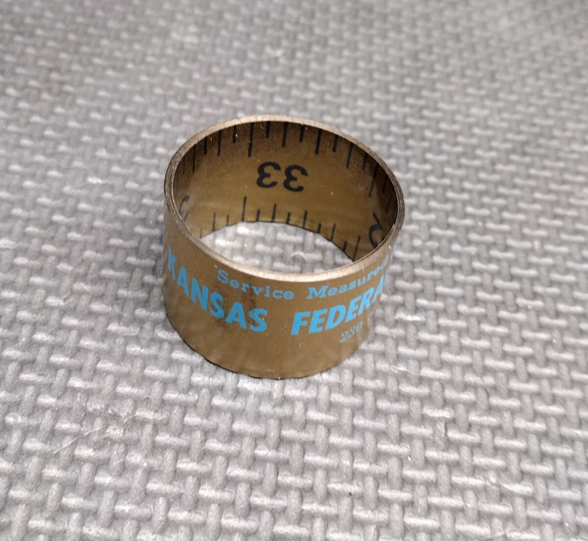 Vintage Mid Kansas Federal Savings Loan Bank measuring tape