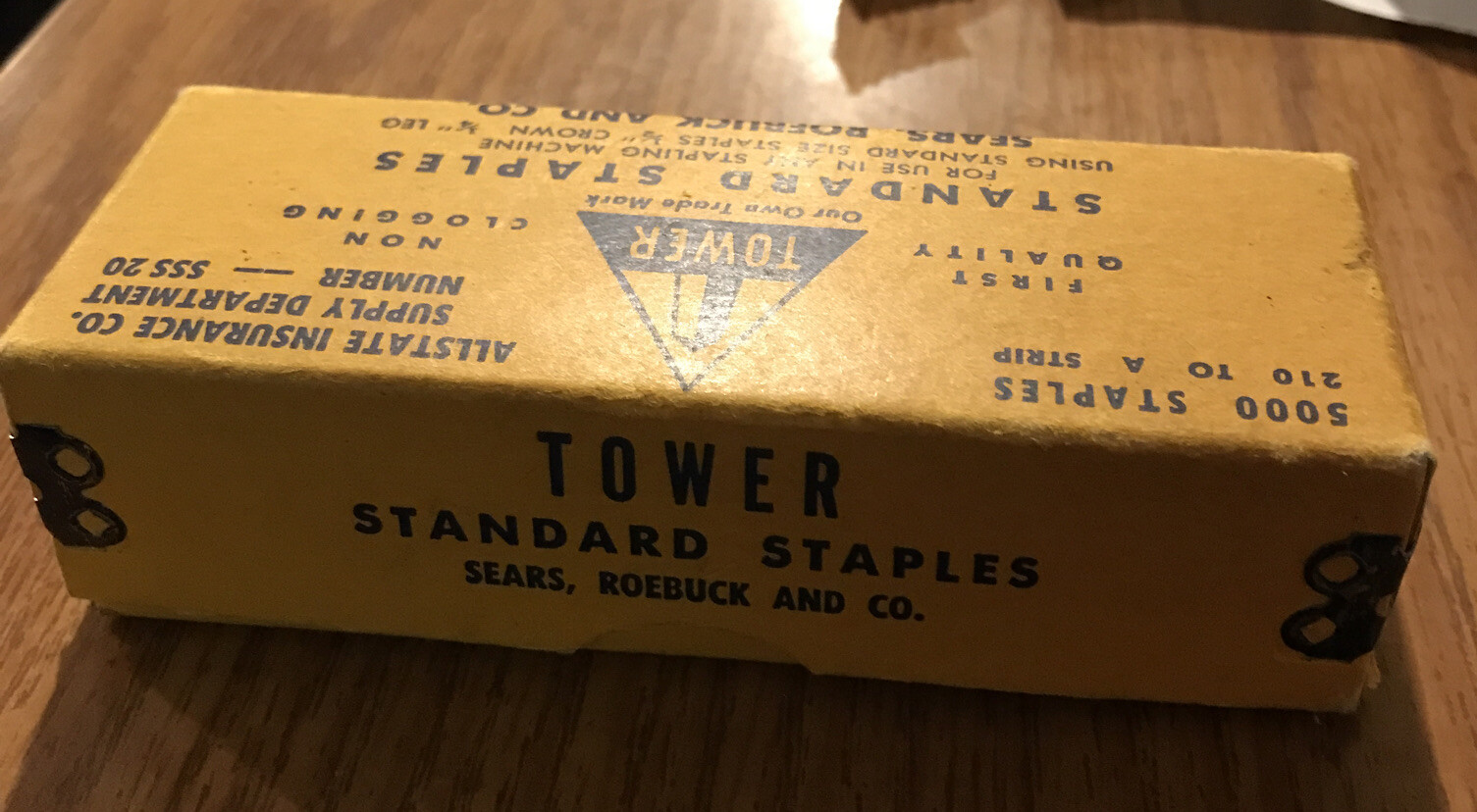 VTG TOWER ALLSTATE INSURANCE SUPPLY DEPARTMENT STANDARD STAPLES SEARS