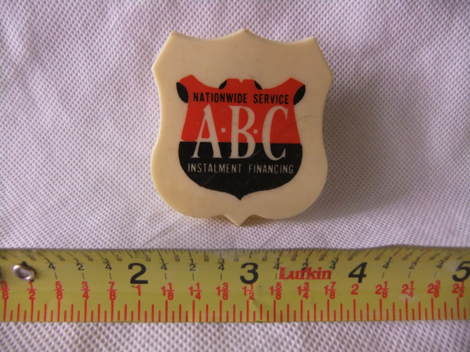 ABC Instalment Financing Nationwide Service Vintage Plastic Clip Bank Advertisin