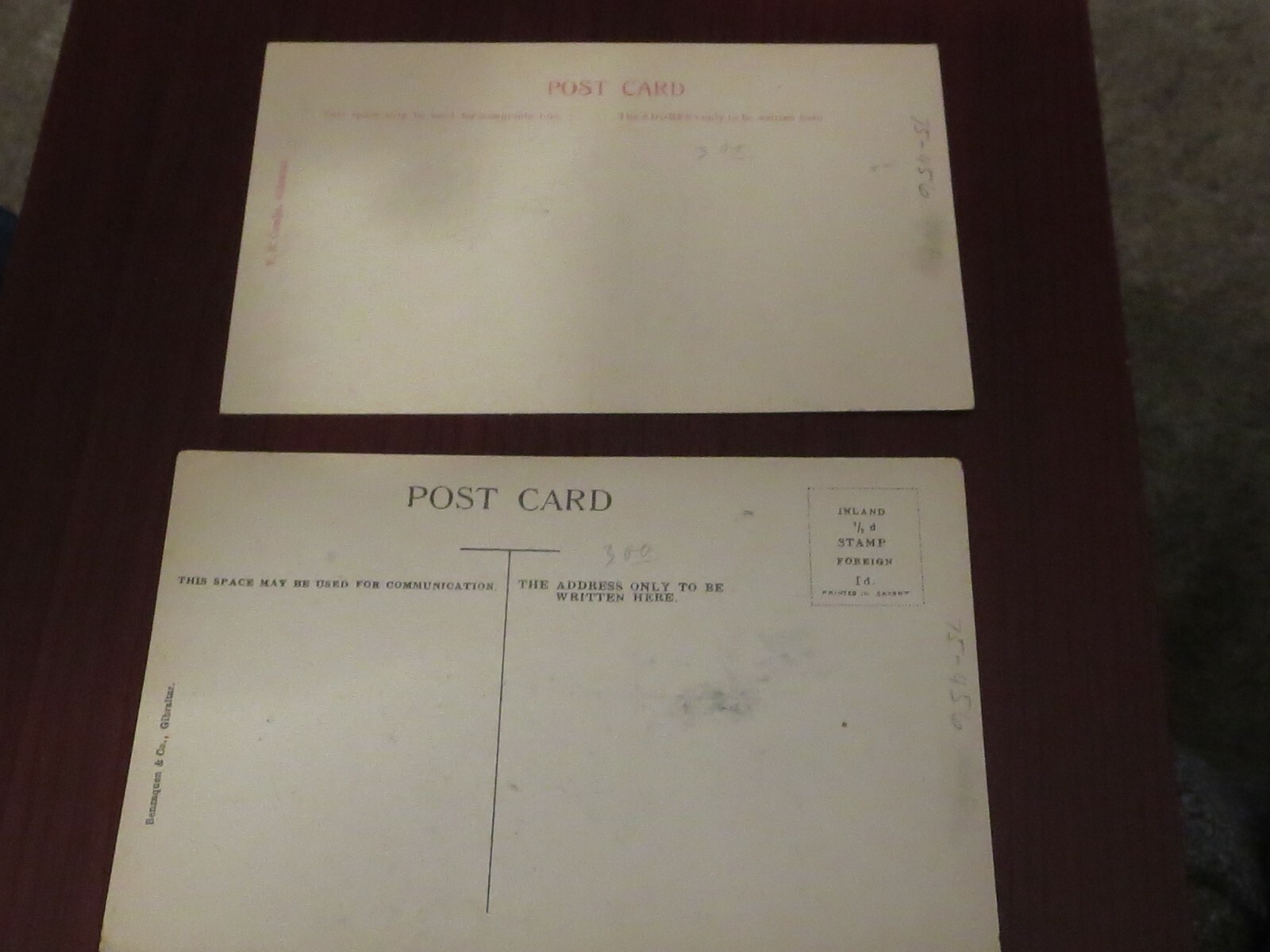 Prudential Insurance Co vintage postcards – 2 different Gibraltar Scenes