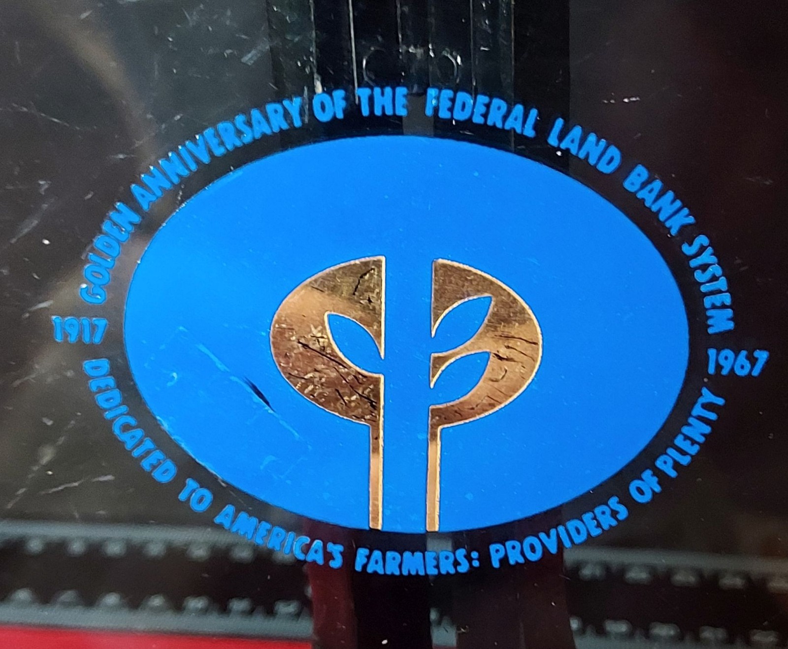 1967 Small Platter – 50th Anniversary Federal Land Bank System – Farmers