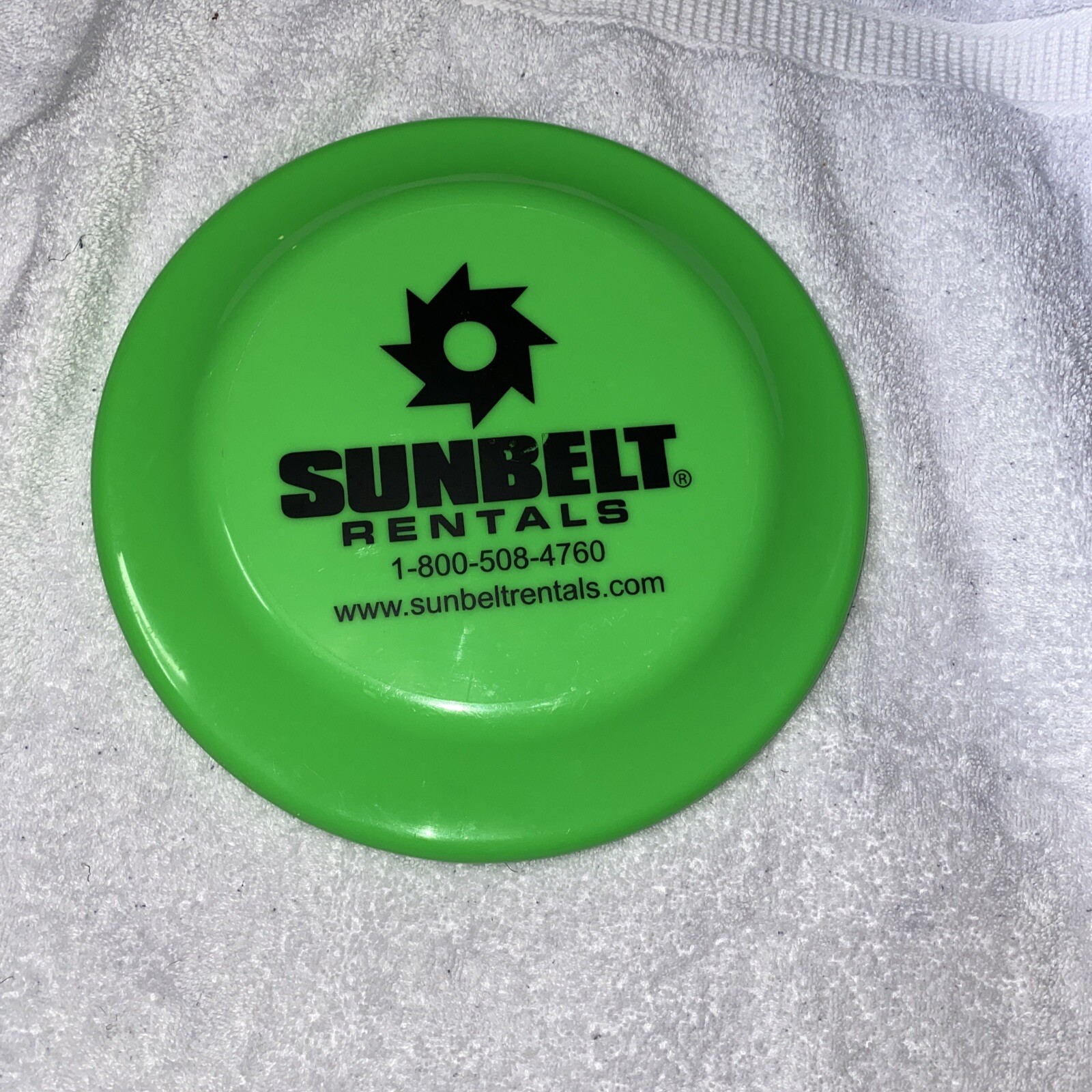 Vtg Sunbelt Rentals Promotional Prime products Inc Flyer Disc 9 3/8″ Green