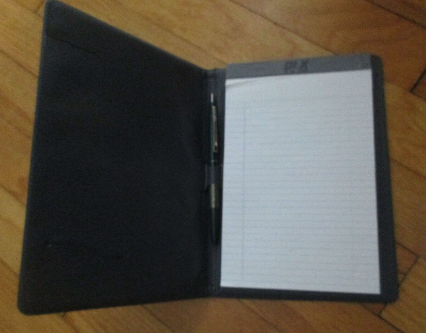 Fulton Savings Bank Pen Vinyl Notepad Paper Portfolio Logo Dark Grey Green NY
