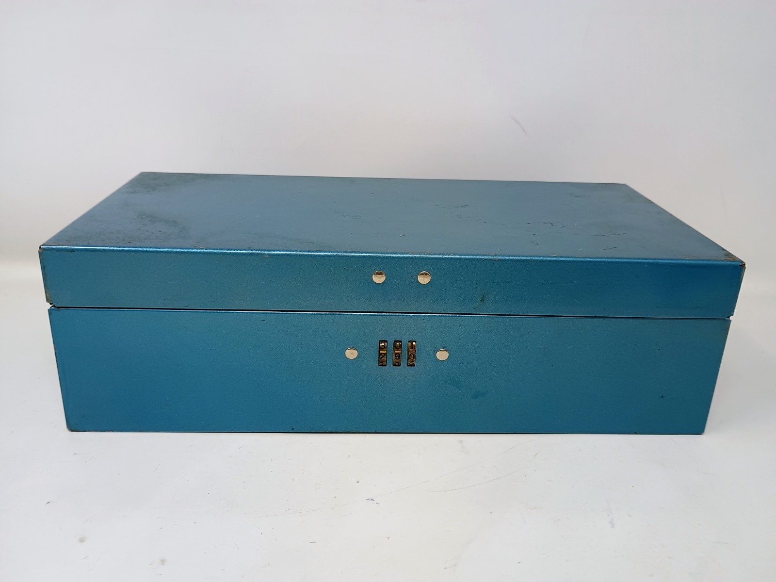 Vtg Metal Combination Lock Box Provident Mutual Life Insurance Philadelphia