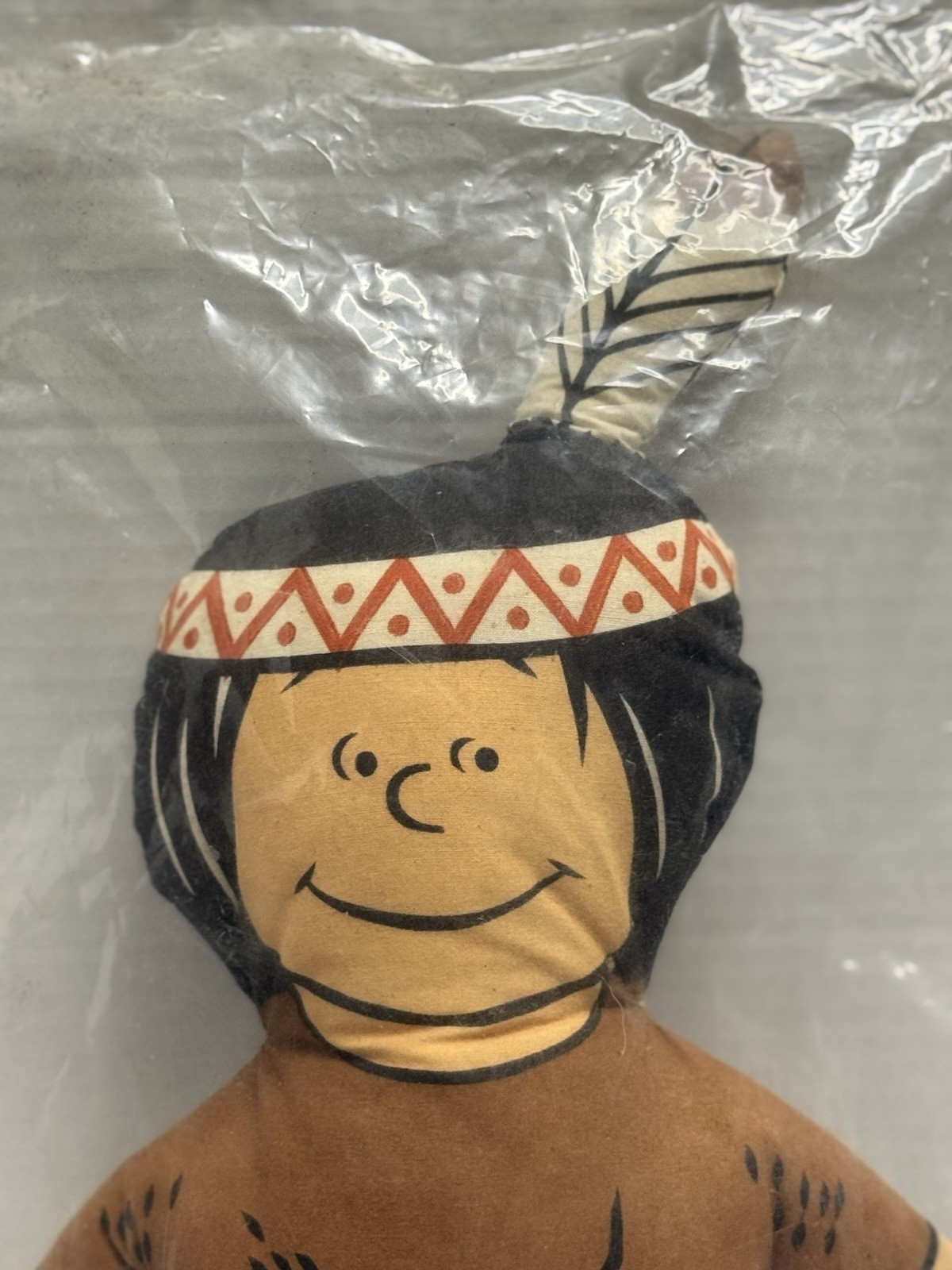 Oneida National Bank Native American Boy Cloth Plush Doll Premium Rare 1982