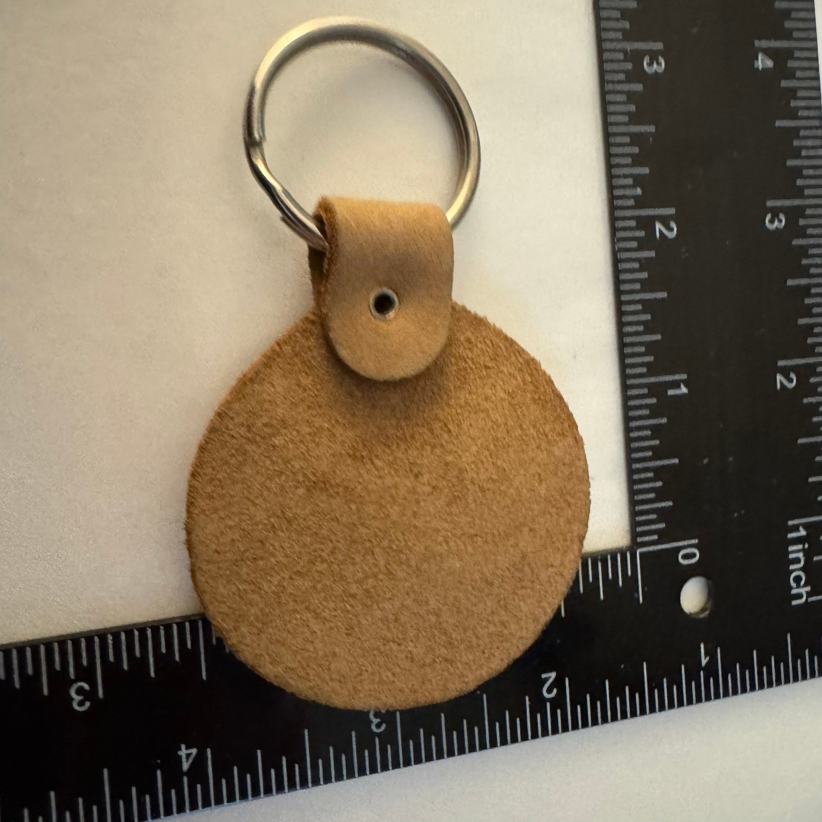 Vintage 1887-1987 Dollar Savings Trust Co Leather Keychain 100th Year