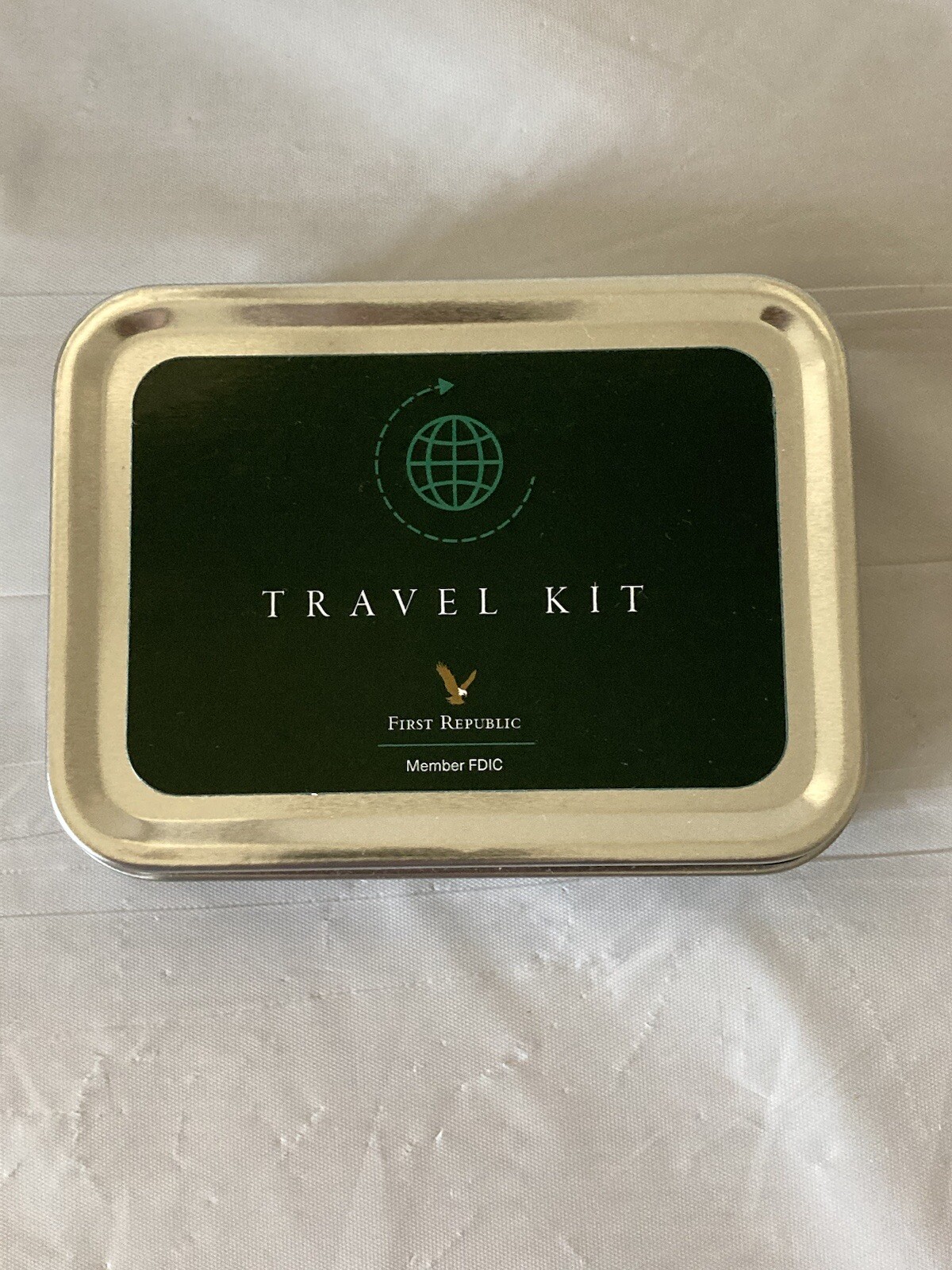 First Republic Bank Travel Kit Tin Case Filled With Life Essentials!