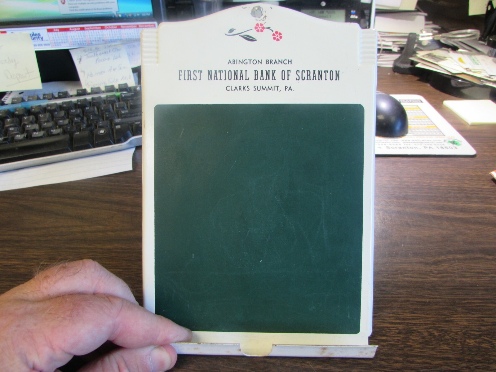 FIRST NATIONAL BANK OF SCRANTON PA – ABINGTON BRANCH – PROMOTIONAL BLACKBOARD