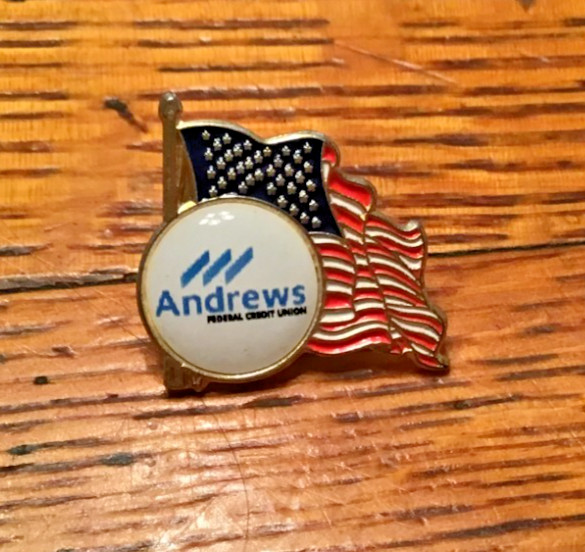 Rare Vintage Andrews Federal Credit Union Lapel pin