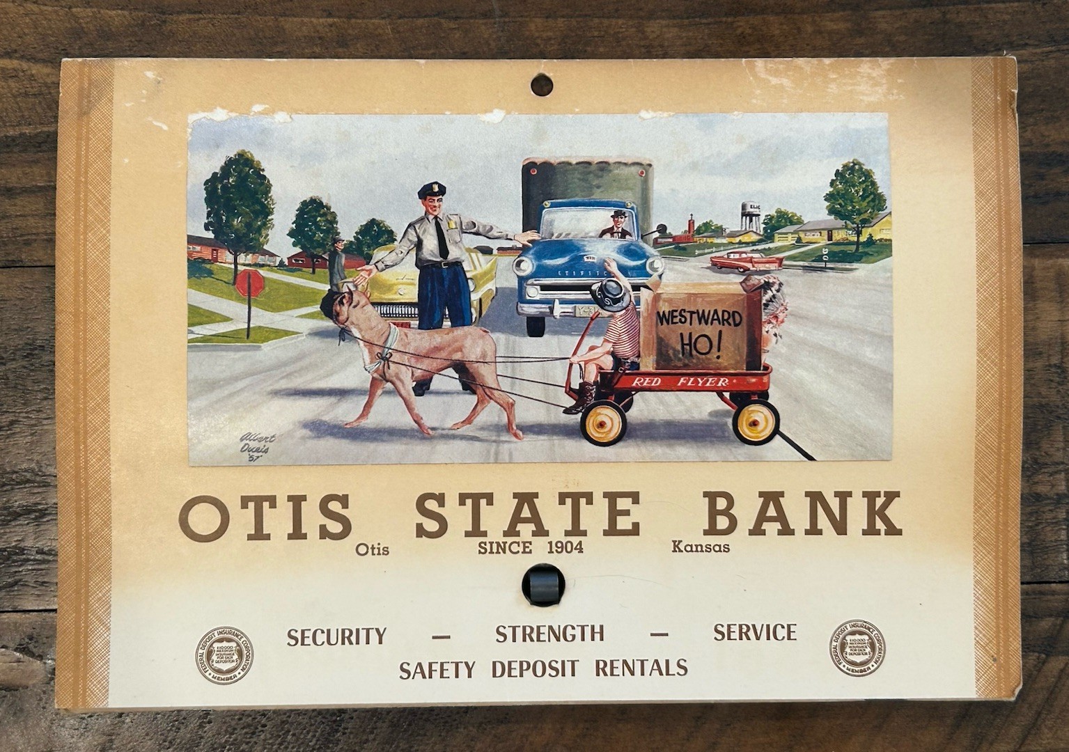Otis State Bank Kansas Farmers Bank calendar 1959 Rare