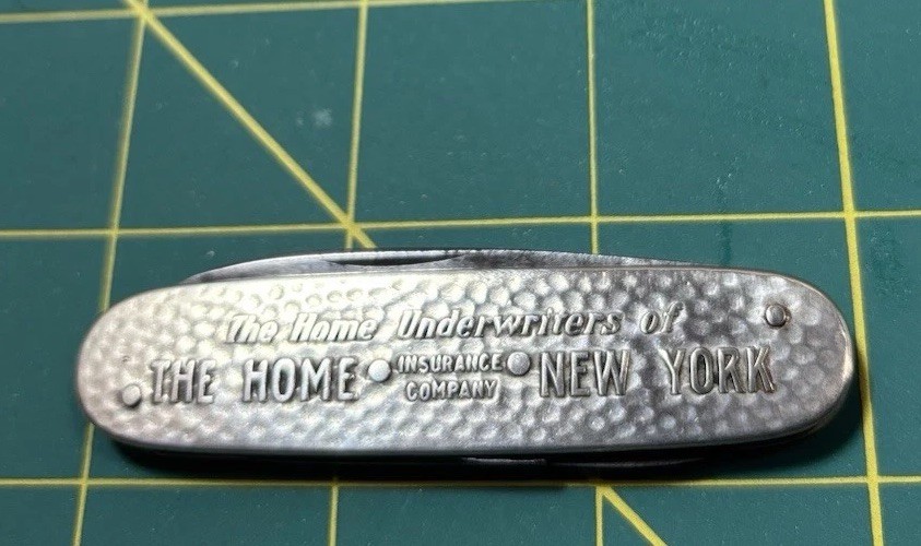 RARE 1888-1950 J. E. Mergott Co Newark New Jersey USA Silver handle pocket knife