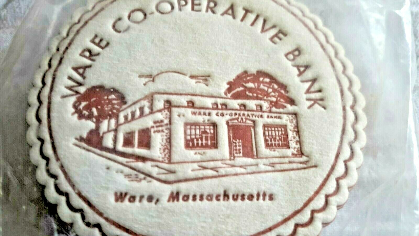 WARE CO-OPERATIVE BANK VINTAGE ADVERTISING DRINK COASTERS 10 ROYAL CATCH-ALL NEW