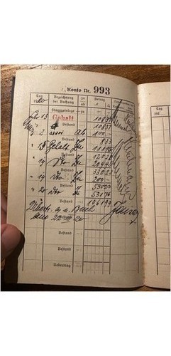 German Sparkasse Pforzheim 1937 Girogegenbuch Alo Beisel Heuer Baden-Württemberg