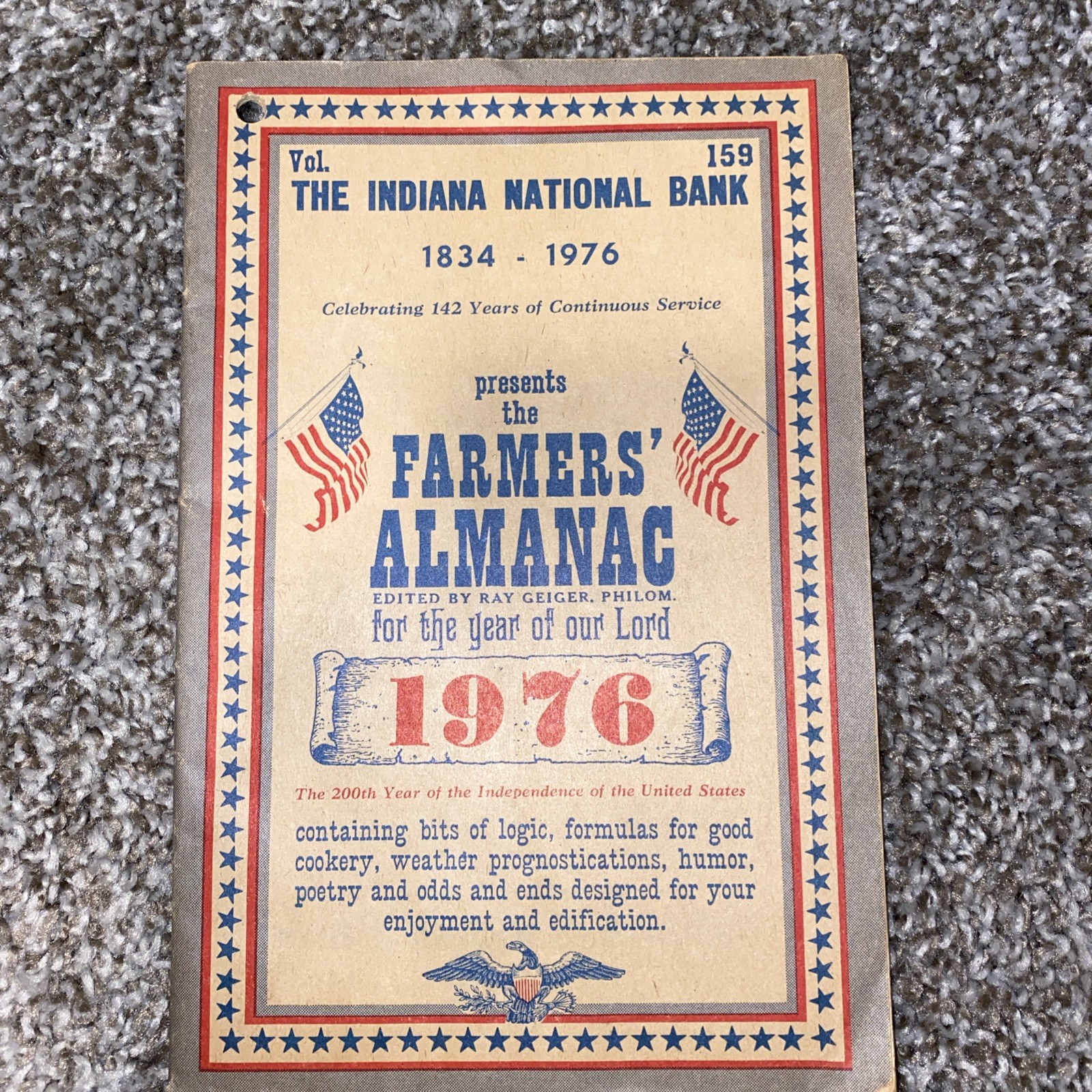 1976 farmers almanac from Indiana national Bank