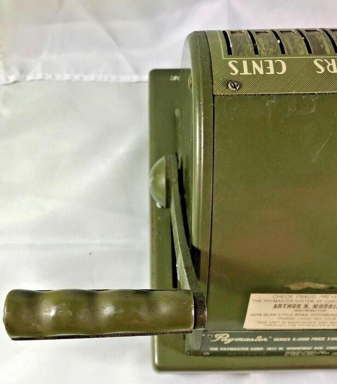 Vintage Paymaster Series X-2000 Check Writer Stamping Machine Locked Protection
