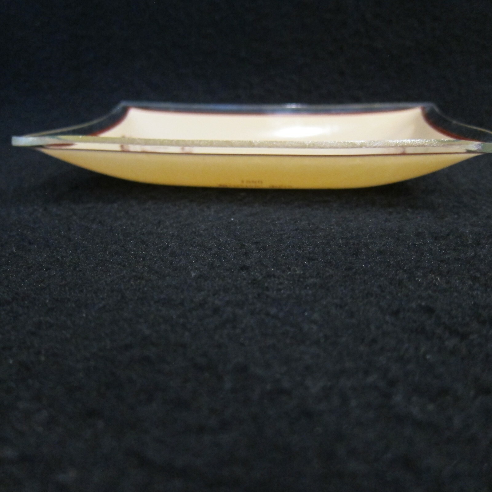 Vtg Wellston Ohio Milton Banking Company 1980 Ashtray Glass Beige Brown 6×4 in 2
