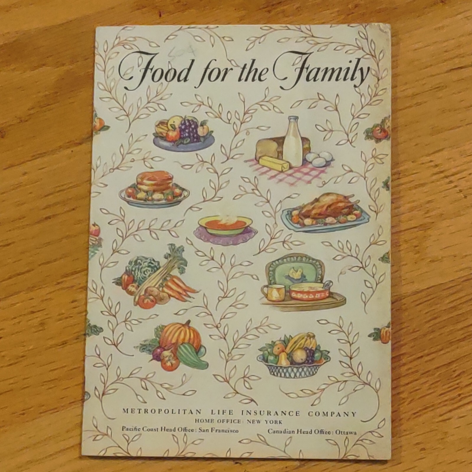 Old 1950 Food for the Family Metropolitan Life Insurance Meat Dairy etc FREE S/H