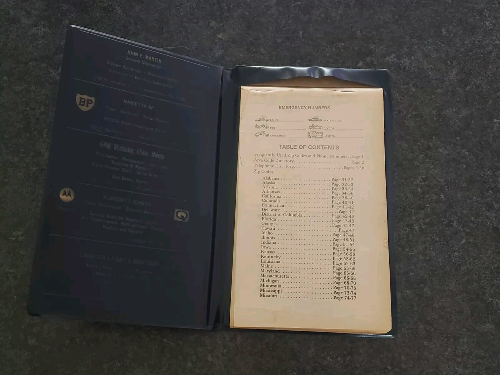 1st National Bank Of Marietta PA Address Book W Advertisements And Information
