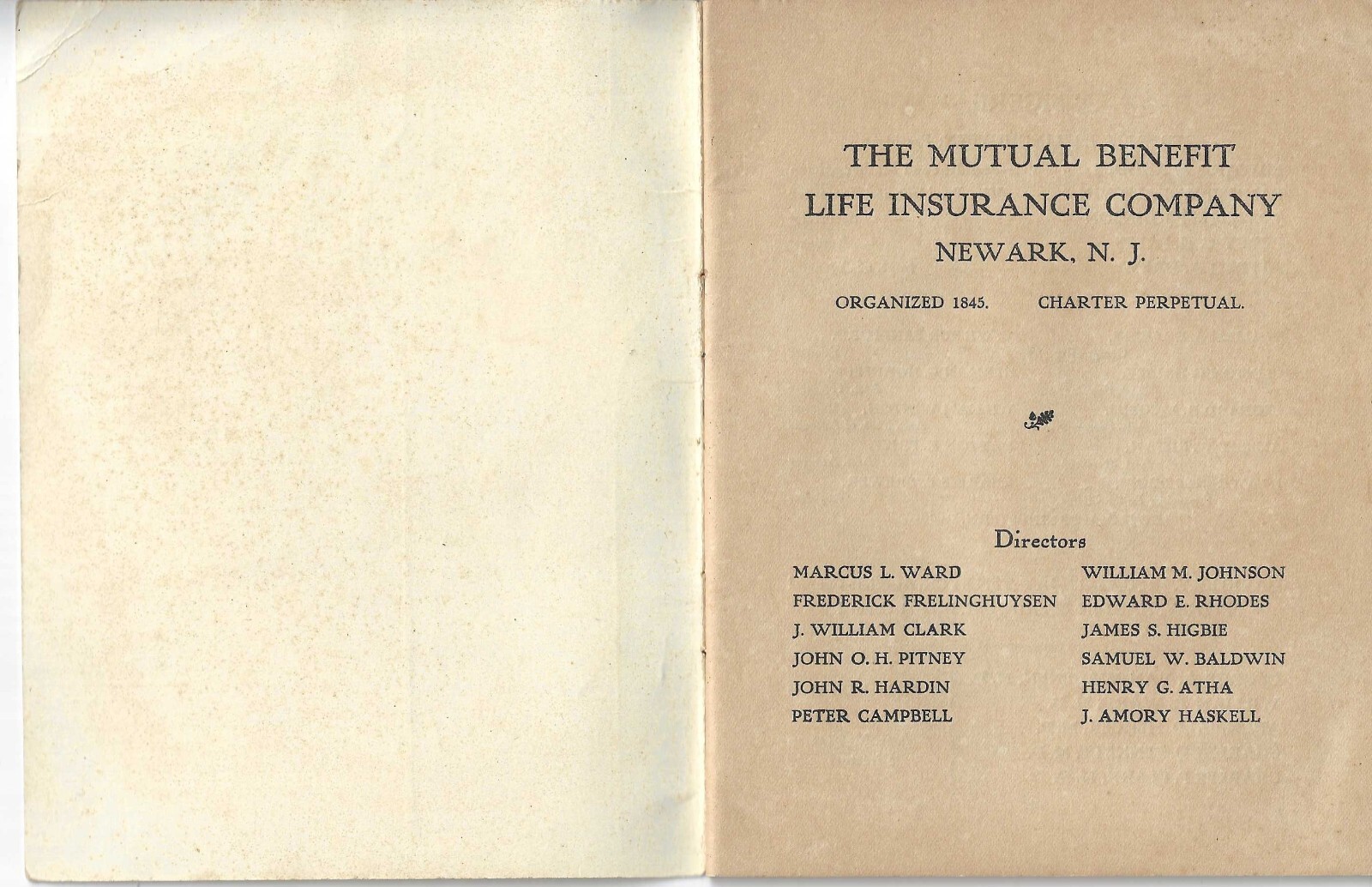 1917 THE MUTUAL BENEFIT LIFE INSURANCE COMPANY Seventy-Second Annual-Statement