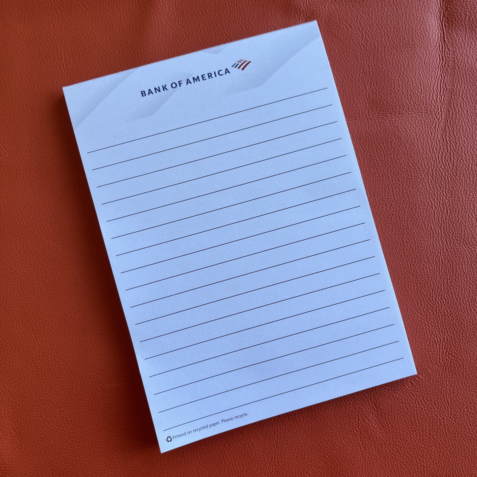 Bank of America BofA Notepad NEW 7×5”