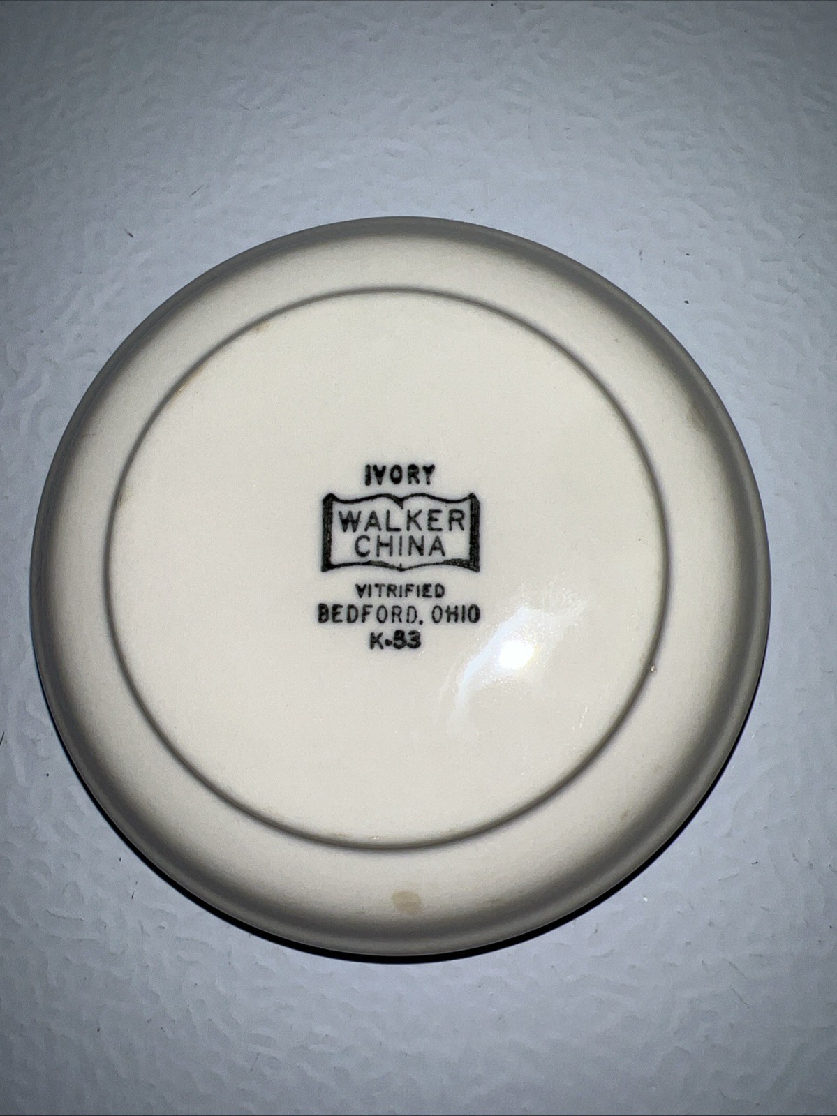 Vintage Walker Vitrified China First National Bank of Akron Coin Dish “K-53”