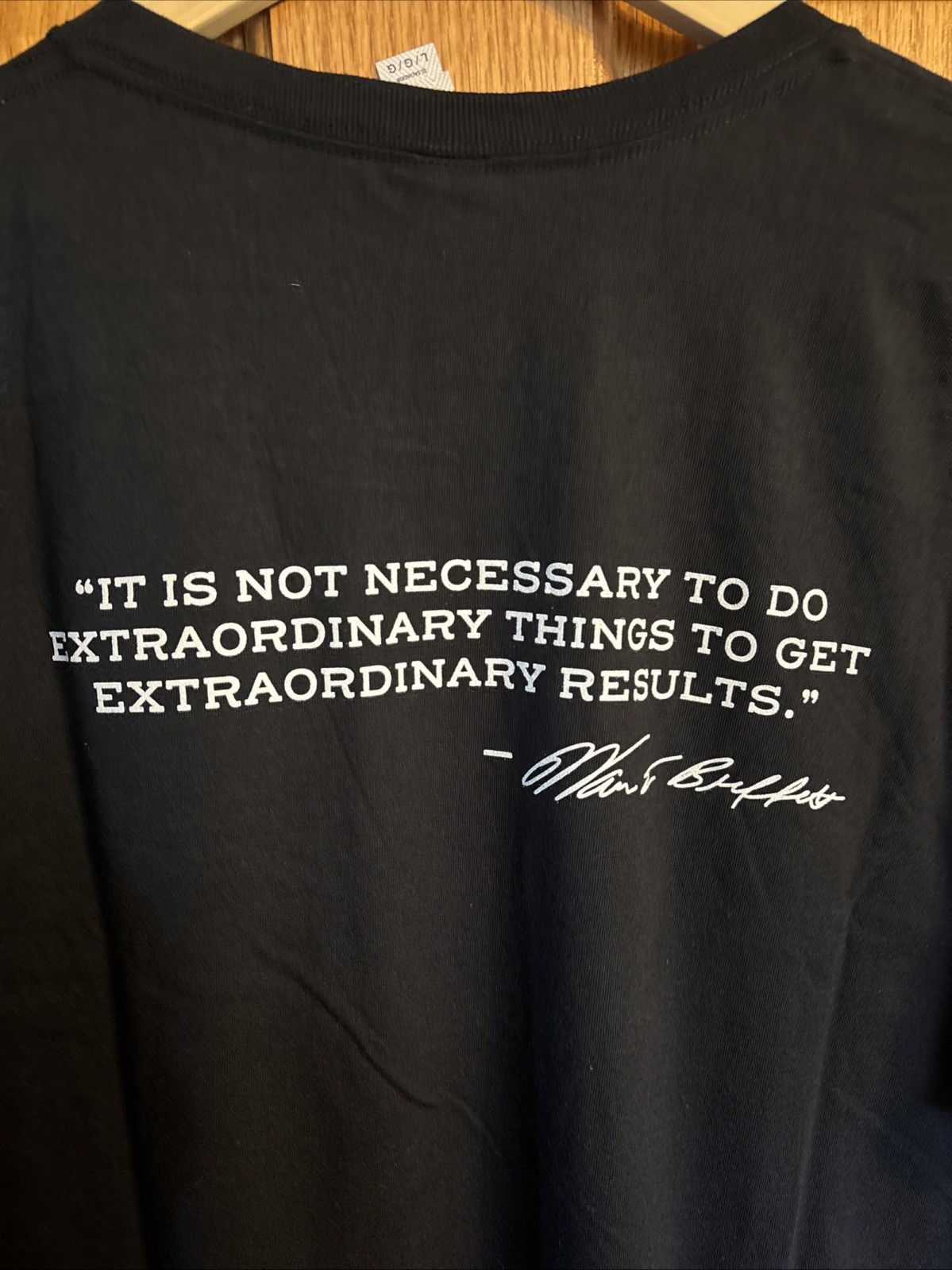 NEW Warren Buffett Black Large L T Shirt Berkshire Hathaway Investor Exclusive
