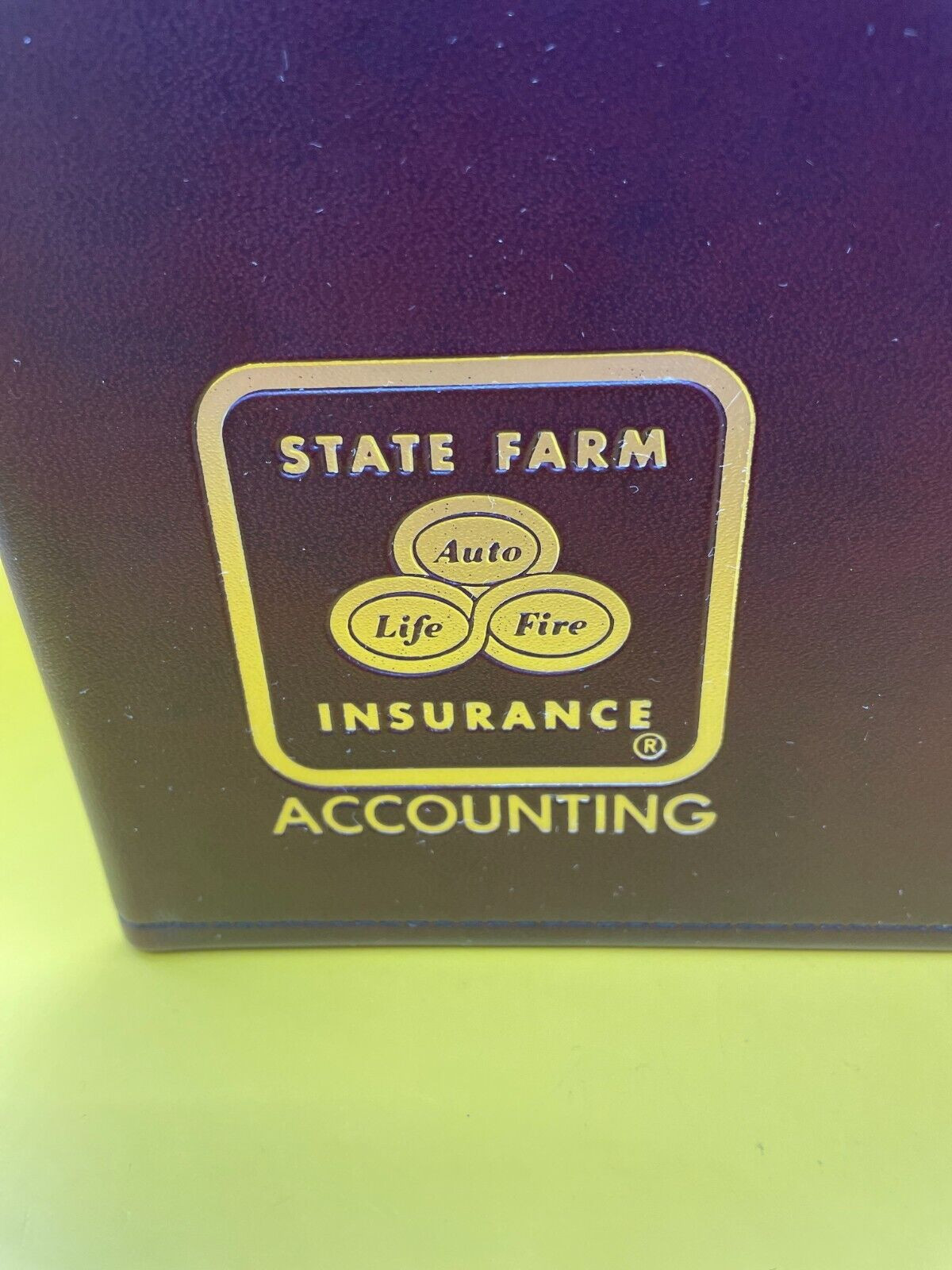 Maroon Faux Leather State Farm Accounting Padfolio Portfolio- Holds 11″x8.5″ pad